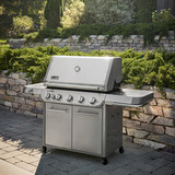 Weber Gasgrill Summit FS38 S, Edelstahl edelstahl, mit CRAFTED Basis-Rahmen und Sear Zone