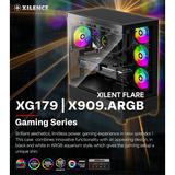 Xilence Flare X909.ARGB, Tower-Gehäuse schwarz, Tempered Glass x 2