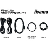 iiyama ProLite XB2797QSNPH-B1, LED-Monitor 68.5 cm (27 Zoll), schwarz (matt), QHD, IPS, Webcam, Mikro, USB-Hub
