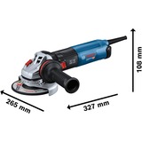 Bosch Winkelschleifer GWS 17-125 S Professional blau/schwarz, 1.700 Watt