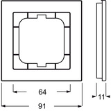 Busch-Jaeger Rahmen 1-fach schwarz, Retail