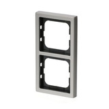 Busch-Jaeger Rahmen zwei-fach pur Edelstahl 1722-866K Edelstahl Anti Fingerprint matt edelstahl, Retail