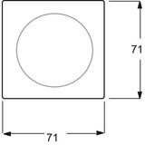 Busch-Jaeger Zentralscheibe mit matter Oberfläche für Ausschalter, Wechselschalter, Kreuzschalter und Taster, Abdeckung schwarz (matt), Retail