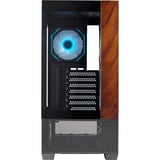 Cooler Master Elite 690 Wood, Tower-Gehäuse schwarz/holz, Tempered Glass x 2