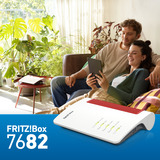 FRITZ! Box 7682, Router weiß/rot