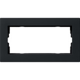 Gira Abdeckrahmen zweifach flach, Abdeckung schwarz, Retail