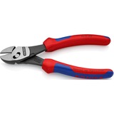 KNIPEX TwinForce Hochleistungs-Seitenschneider, Schneid-Zange rot/blau, 73 72 180