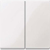 Merten Wippe für Serienschalter, zweiteilige Taste, glänzende Thermoplast-Abdeckung weiß (glänzend), Retail