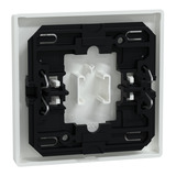 Merten Wippe für Wechselschalter, Kreuzschalter und Taster Einsatz, einteilige Ausführung weiß (glänzend), Retail