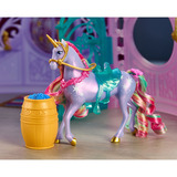 Spin Master Unicorn Academy -  Stall Spielset, Spielgebäude  inkl. Brunnen mit Licht- und Soundeffekten
