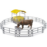 bruder Heuraufe mit Zäunen und Trog, Modellfahrzeug 