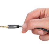 goobay Plus Audio Adapterkabel AUX 3,5mm Klinke > Stereo-Cinch Stecker schwarz/silber, 3 Meter