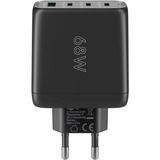 goobay USB-C Multiport-Schnellladegerät, PD, GaN, 68 Watt schwarz, 3x USB-C, 1x USB-A, Power Delivery, QuickCharge