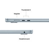 Apple MacBook Air (15") 2025 CTO, Notebook hellblau, 32 GB, 512 GB (512 GB SSD), M4, Deutsch