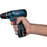 Bosch Professional Akku-Schlagbohrschrauber GSB 12V-15 Professional, 12 Volt blau/schwarz, 2x Li-Ionen Akku 2,0Ah, 25 Bits