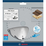 Bosch Professional PRO Wood cordless Kreissägeblatt, Ø 165mm, 12Z Bohrung 15,875mm, für Akku-Handkreissägen