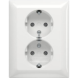 Busch-Jaeger Schutzkontakt-Doppelsteckdose Typ F 202 EUJ-914 weiß, Retail