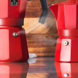 Cecotec Mokclassic 900 , Kaffeebereiter rot/schwarz, Aluminium-Kaffeekocher