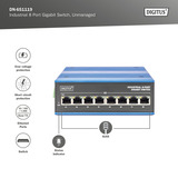 Digitus 8 Port Gigabit Ethernet, Switch blau