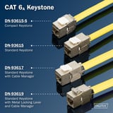 Digitus CAT 6A Kompakt-Keystone Modul geschirmt werkzeugfrei, Keystone-Modul 