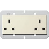 Gira Doppelsteckdose 13 Ampere weiß, Retail