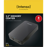 Intenso Memory Center 3,5" USB 3.0 8 TB, Externe Festplatte schwarz, USB-B 3.2 Gen 1 (5 Gbit/s)
