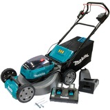 Makita Akku-Rasenmäher DLM532PT2, 36Volt (2x18Volt) blau/schwarz, 2x Li-Ionen Akku 5,0Ah, mit Radantrieb