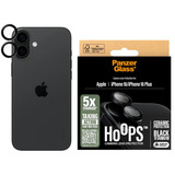 PanzerGlass Hoops Ceramic Kameraschutz, Schutzfolie schwarz, iPhone 16 / 16 Plus