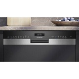 Siemens SN55ES12CE iQ500, Spülmaschine edelstahl (gebürstet)/schwarz, 60 cm, Home Connect