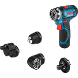 Bosch Akku-Bohrschrauber GSR 12V-15 FC Professional, 12Volt blau/schwarz, 2x Li-Ionen Akku 2,0Ah, Koffer