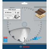 Bosch Professional PRO Wood Kreissägeblatt, Ø 190mm, 16Z Bohrung 30mm, für Handkreissägen