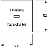 Busch-Jaeger Druckwippe Doppelwippe Heizung-Notschalter 1789 H-84 weiß (glänzend), Retail