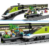 LEGO 60337 City Personen-Schnellzug, Konstruktionsspielzeug Set mit ferngesteuertem Zug mit Scheinwerfern, 2 Wagen und 24 Schienen-Elementen