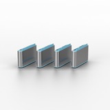 Lindy USB Typ C Port Schlüssel mit 4 Schlössern, Schloss Code Blau