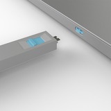 Lindy USB Typ C Port Schlüssel mit 4 Schlössern, Schloss Code Blau