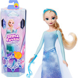 Mattel Disney Die Eiskönigin Spin und Reveal Elsa Modepuppe mit 11 Überraschungen 
