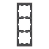 Merten Rahmen 3-fach Nickelmetallic grau, Retail