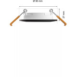 Philips Hue White & Color Ambiance Slim Einbauleuchte 90 mm, LED-Leuchte schwarz, 3er-Pack