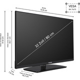 Telefunken XF32VP750M, LED-Fernseher 80 cm (32 Zoll), schwarz, FullHD, Triple Tuner, SmartTV, VIDAA Betriebssystem
