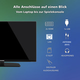 Telefunken XF32VP750M, LED-Fernseher 80 cm (32 Zoll), schwarz, FullHD, Triple Tuner, SmartTV, VIDAA Betriebssystem