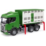 bruder 03548 Scania Super 560R Tiertransport-LKW, Modellfahrzeug inkl. 1 Rind