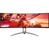 AOC AGON AG493UCX2, Gaming-Monitor 124 cm (49 Zoll), schwarz, DQHD, HDR, NVIDIA G-Sync, 165Hz Panel