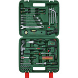 Bosch Heimwerken & Garten Werkzeug Set, 63-teilig, Werkzeug-Set grün, mit Werkzeugkoffer