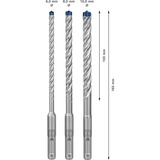 Bosch Professional EXPERT Hammerbohrer-Satz SDS-plus-7X, 3-teilig Ø 6 / 8 / 10mm, Arbeitslänge 100mm