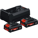 Bosch Professional EXPERT Starter-Set 2x EXBA 18V-40 + Dual-Voltage-Ladegerät GAL 12V/18V-80 schwarz, 2x Li-Ionen Akku 4Ah, AMPShare Alliance