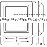 Busch-Jaeger Rahmen drei fach Allwetter 44 braun, Retail