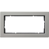 Gira Abdeckrahmen 2-fach Edelstahl, Abdeckung edelstahl, Retail