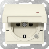 Gira Steckdose Schutzkontakt Typ F 16 Ampere 250 Volt mit Klappdeckel und Kontrolllicht weiß, Retail