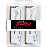 Kingston FURY DIMM 64 GB DDR5-6400 (2x 32 GB) Dual-Kit, Arbeitsspeicher weiß, KF564C32BWEAK2-64, FURY Beast RGB, INTEL XMP, AMD EXPO