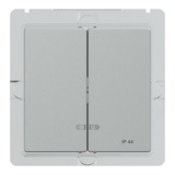 Merten Doppelwippe Kontrollfenster IP44 aluminium, Retail